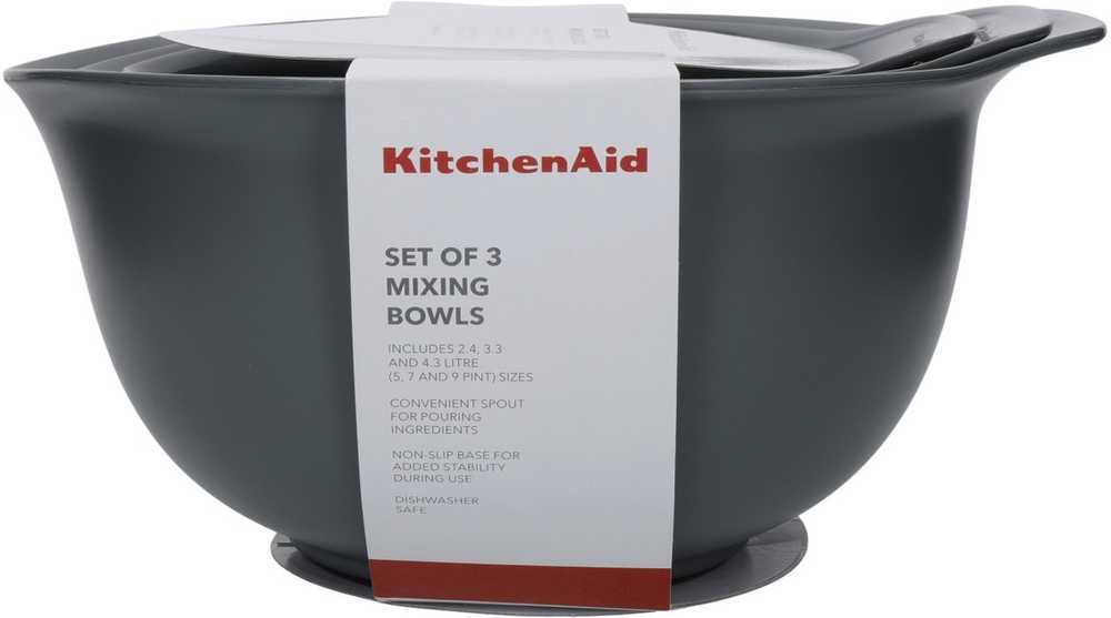 KitchenAid Sada mís, 3 ks, charcoal grey