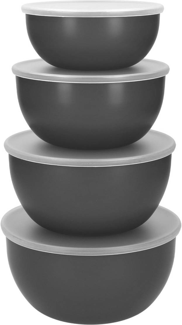 KitchenAid Sada přípravných mís, 4 ks, charcoal grey