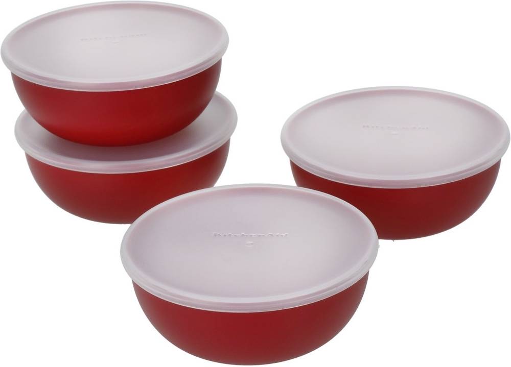KitchenAid Sada malých přípravných mís, 4 ks, empire red