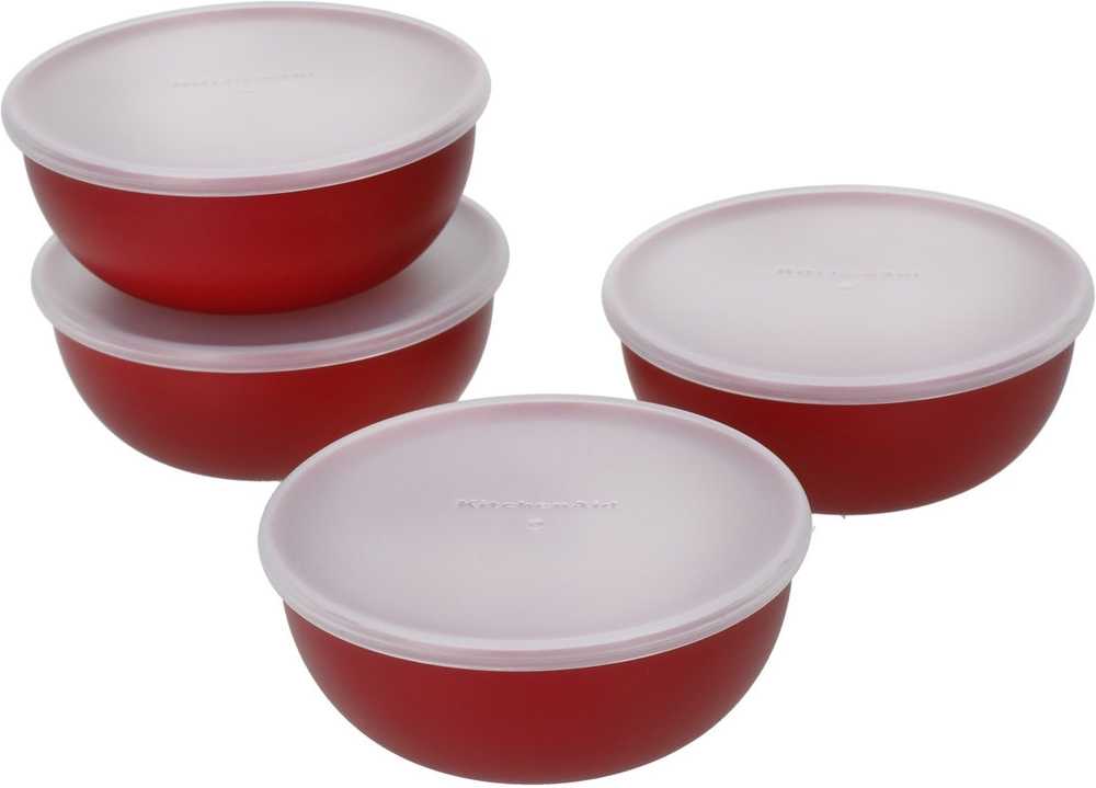 KitchenAid Sada malých přípravných mís, 4 ks, empire red