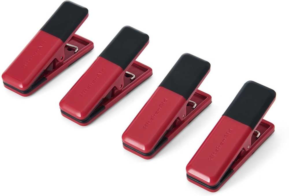 KitchenAid Sada klipů na uzavírání sáčků, 4 ks, empire red