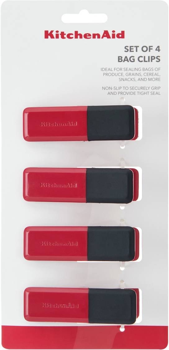 KitchenAid Sada klipů na uzavírání sáčků, 4 ks, empire red