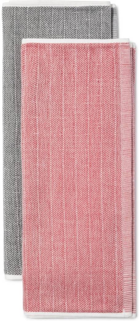 KitchenAid Sada utěrek, 2 ks, empire red a charcoal grey