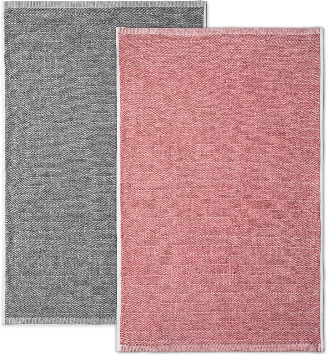 KitchenAid Sada utěrek, 2 ks, empire red a charcoal grey