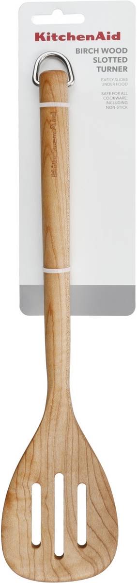 KitchenAid Dřevěná obracečka s drážkami, bříza