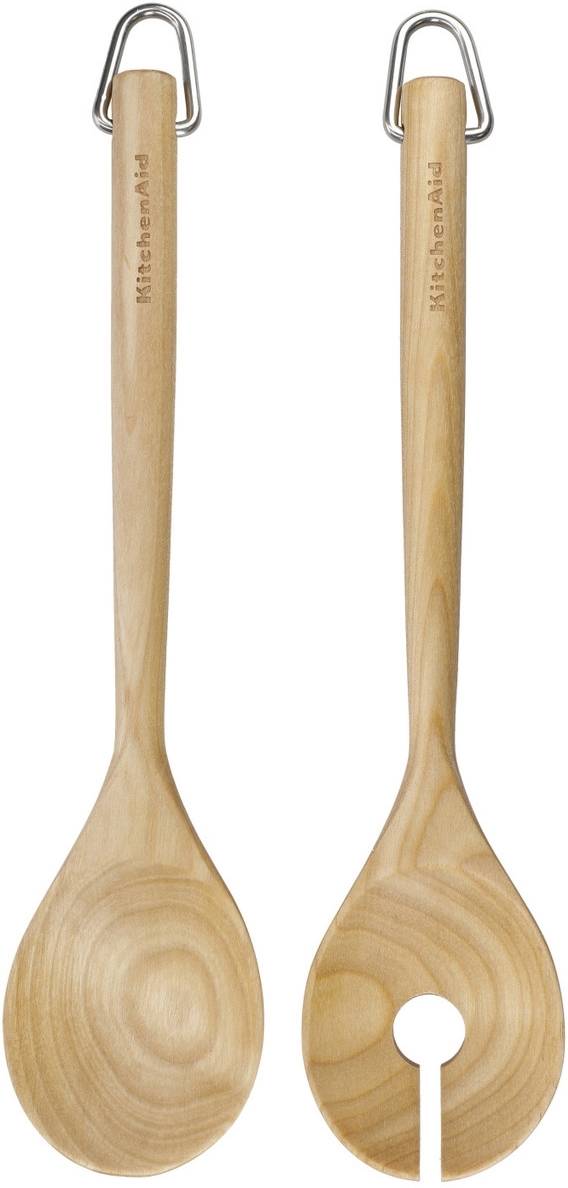 KitchenAid Dřevěná sada salátových příborů, bříza