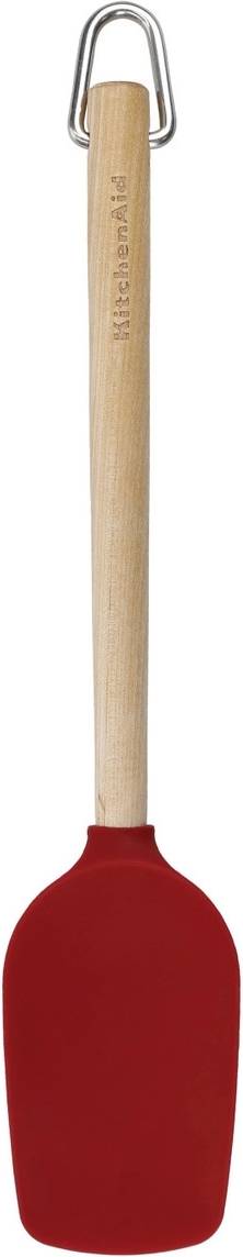KitchenAid Dřevěná stěrka se silikonovou hlavou, empire red