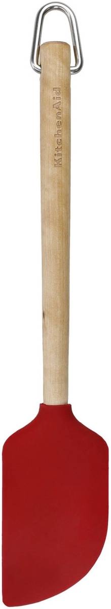 KitchenAid Dřevěná stěrka se silikonovou hlavou, empire red