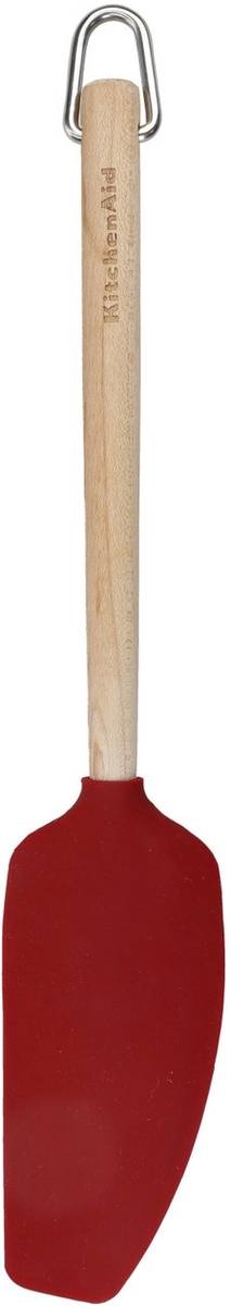 KitchenAid Dřevěná stěrka se silikonovou hlavou, empire red