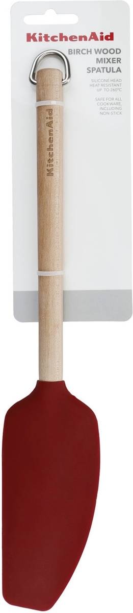 KitchenAid Dřevěná stěrka se silikonovou hlavou, empire red