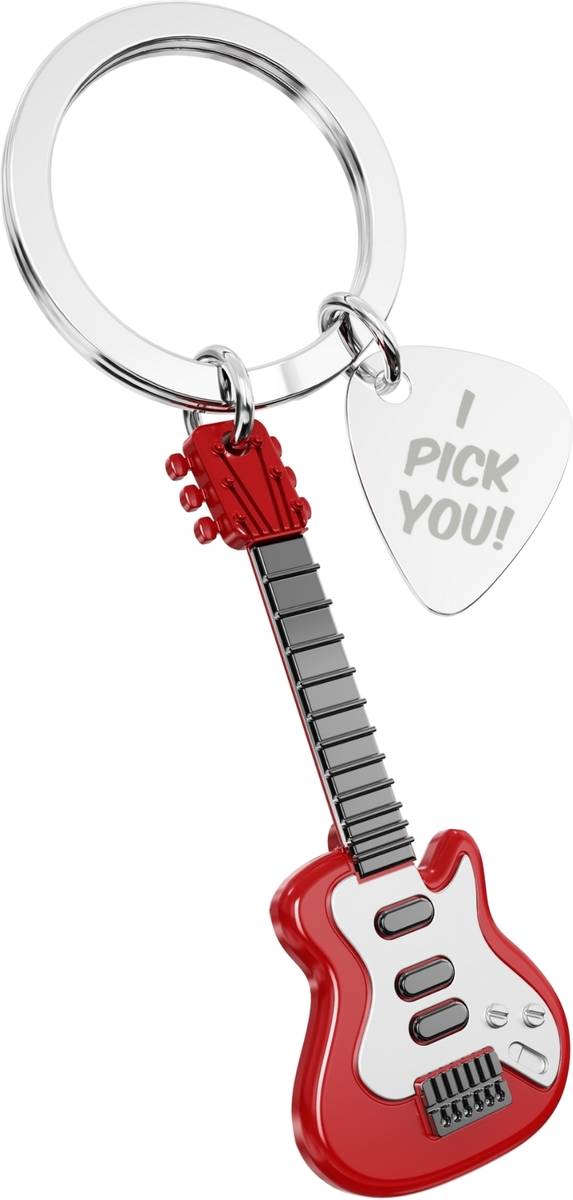 MTM Klíčenka s přívěskem elektrické kytary a trsátka