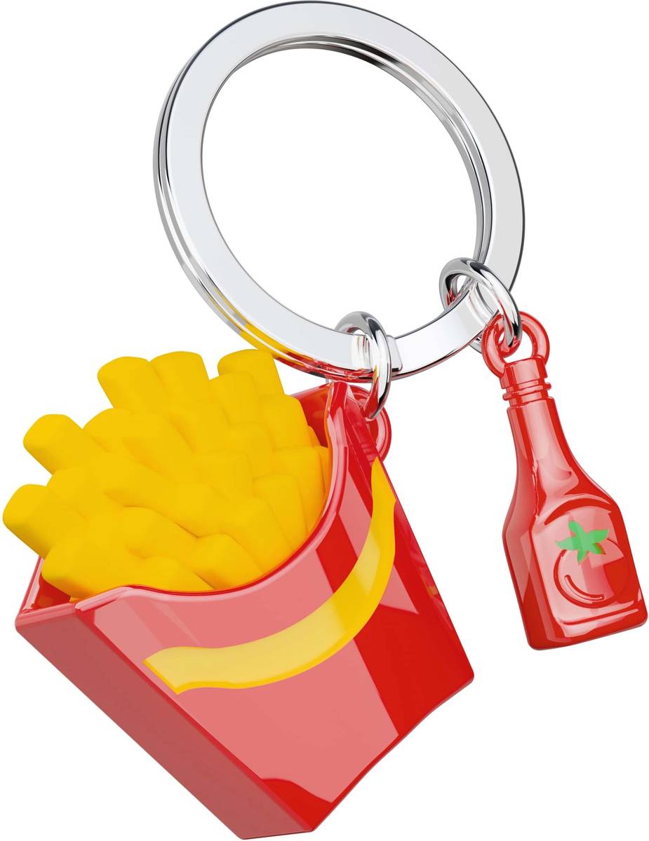 MTM Klíčenka s přívěskem hranolek a kečupu