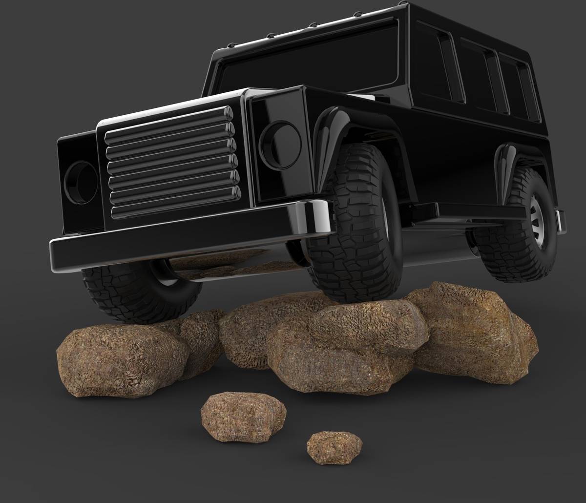 MTM Klíčenka s přívěskem off road auta, černá