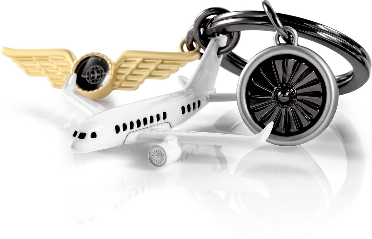 MTM Klíčenka s přívěskem letadla a motoru