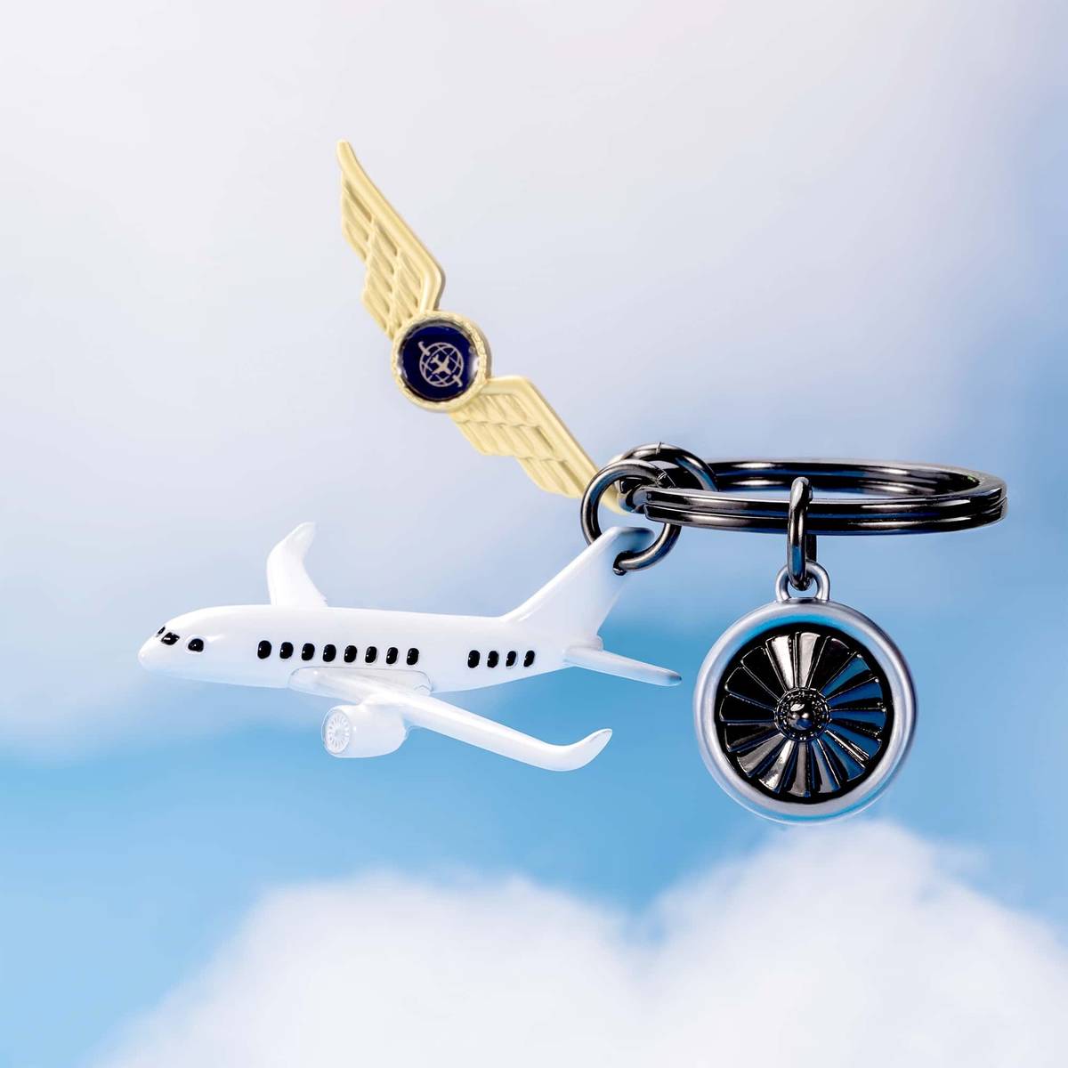 MTM Klíčenka s přívěskem letadla a motoru