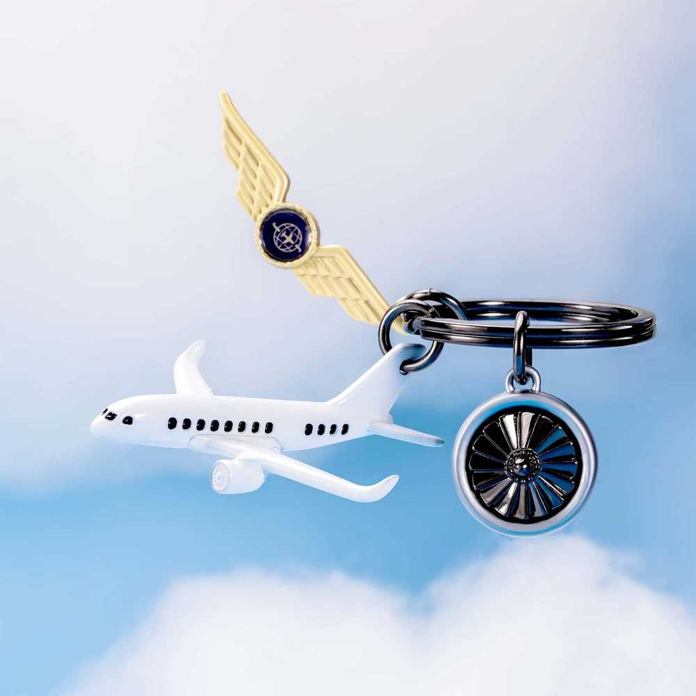 MTM Klíčenka s přívěskem letadla a motoru