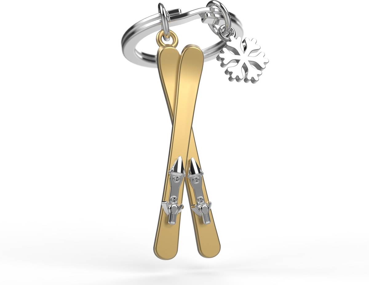 MTM Klíčenka s přívěskem lyží a sněhové vločky