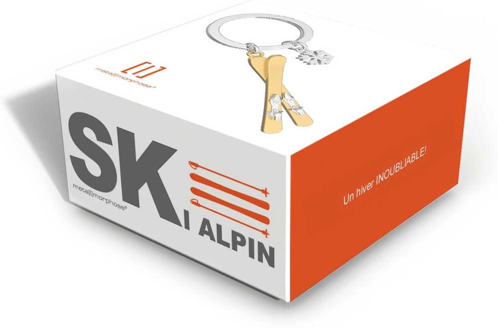 MTM Klíčenka s přívěskem lyží a sněhové vločky