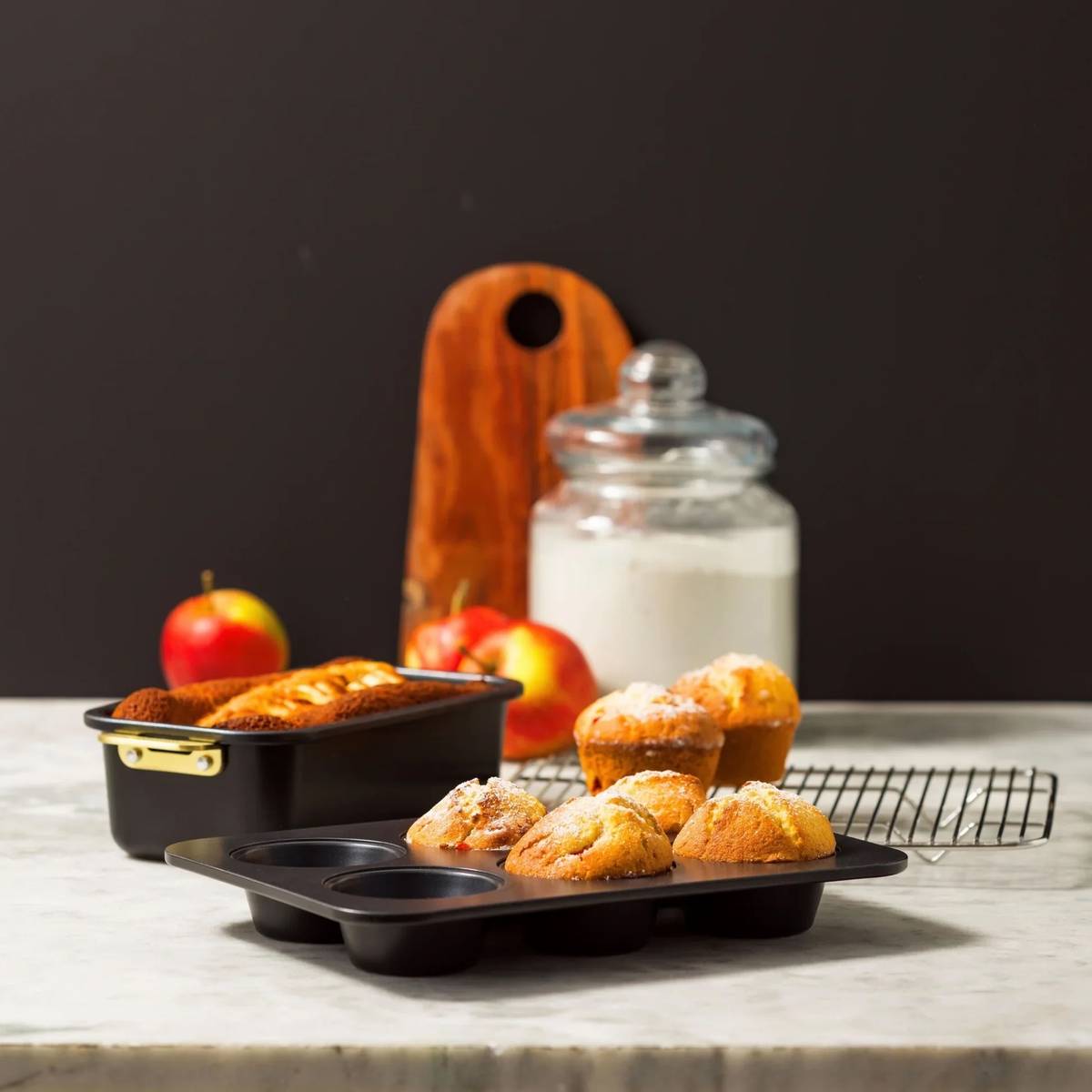 GreenPan Padova Reserve Sada pečících forem, 6 ks, černá