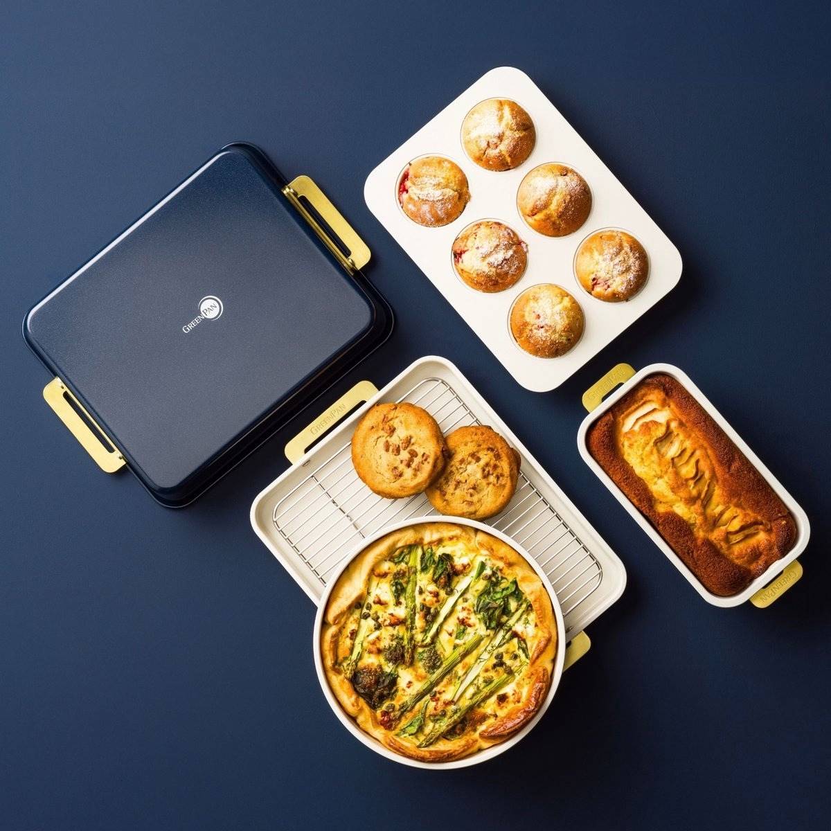 GreenPan Padova Reserve Sada pečících forem, 6 ks, inkoustově modrá