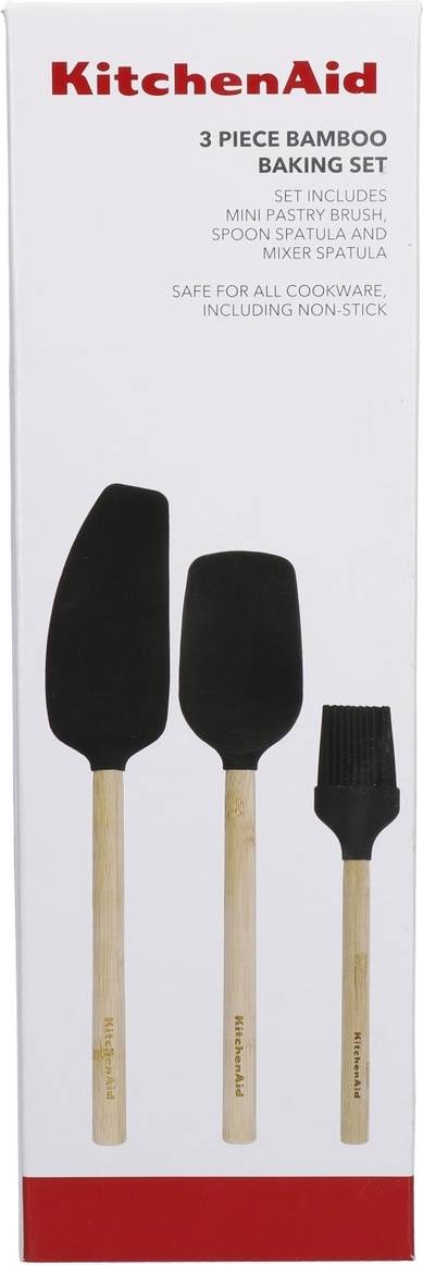 KitchenAid Sada stěrek a mašlovačky, 3 ks, onyx black