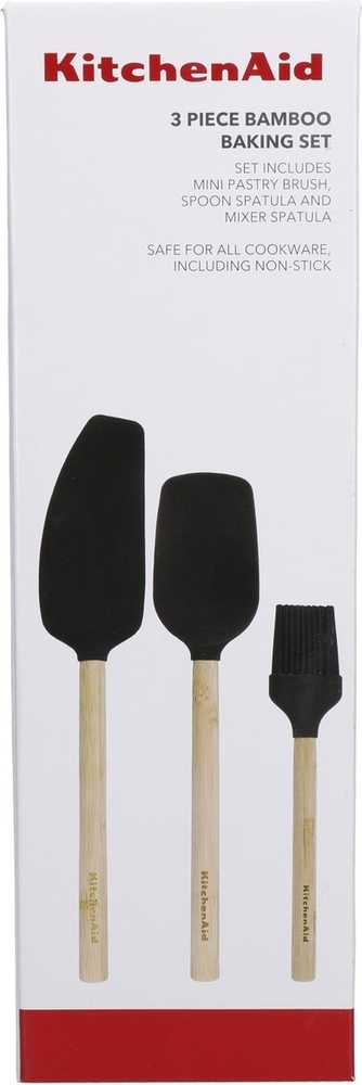 KitchenAid Sada stěrek a mašlovačky, 3 ks, onyx black