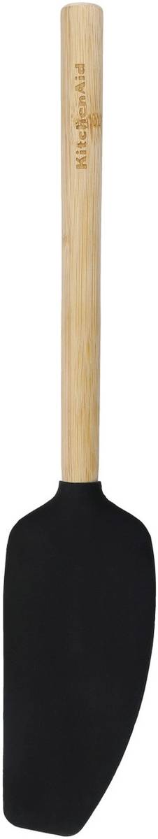 KitchenAid Dřevěná stěrka se silikonovou hlavou, onyx black