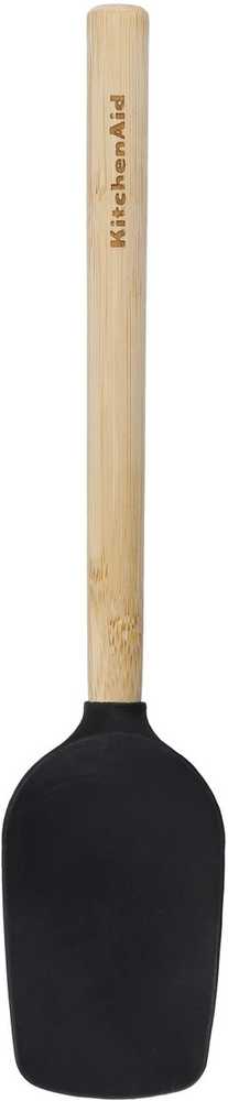 KitchenAid Dřevěná stěrka se silikonovou hlavou, onyx black