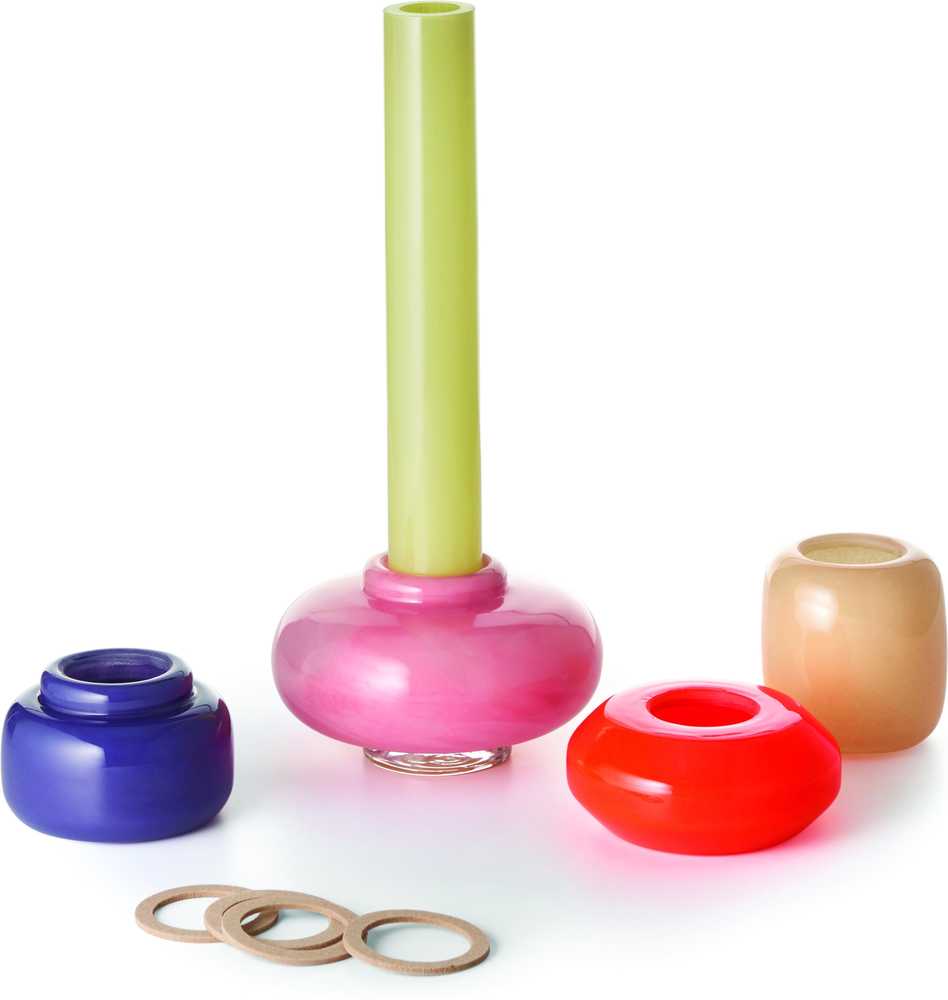 Philippi Modulární váza Bianetti, 5 ks, červená