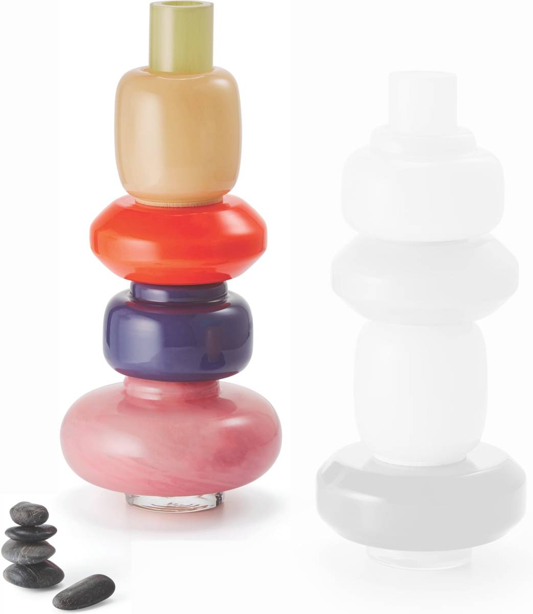 Philippi Modulární váza Bianetti, 5 ks, červená