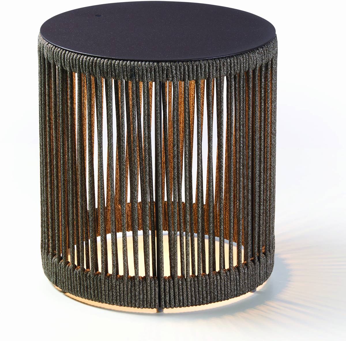 Philippi Venkovní stolička / lampička Lumen, 37 cm, mocca