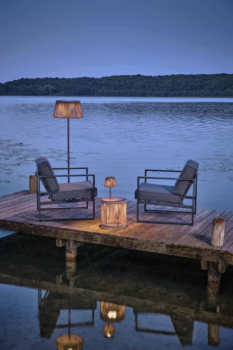 Philippi Venkovní solární lampa Lumen, 164 cm, mocca