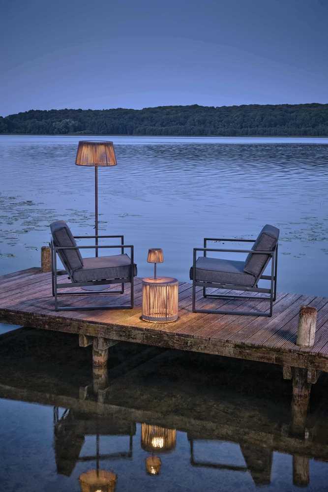 Philippi Venkovní solární lampa Lumen, 164 cm, mocca