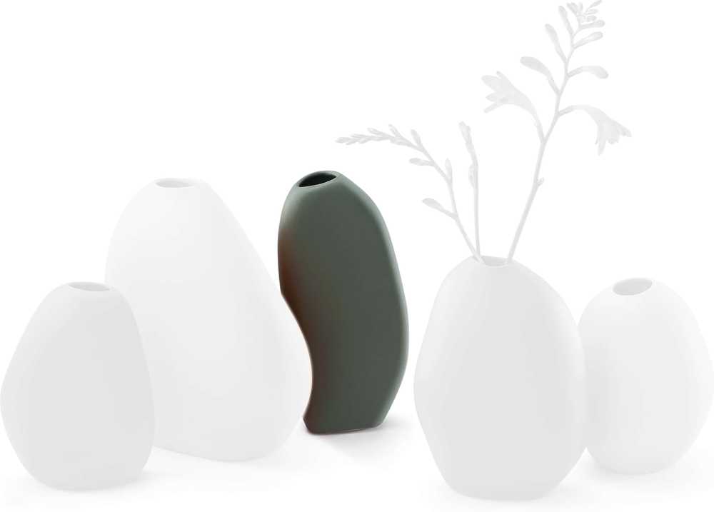 Philippi Keramická váza Bud, šedozelená