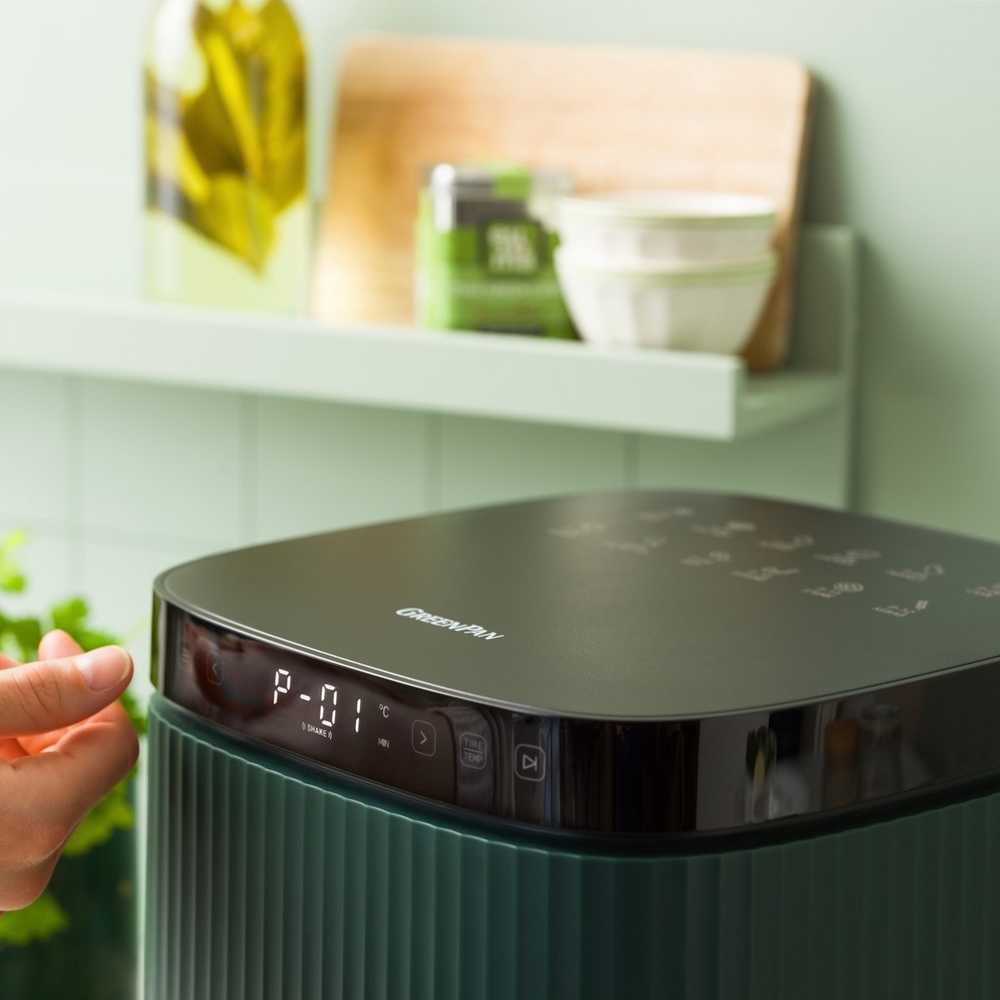 GreenPan Horkovzdušná fritéza Bistro Silhouette, 5 l, zelená