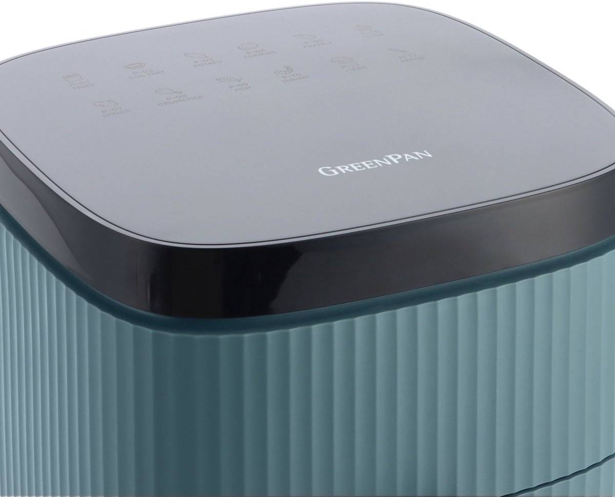 GreenPan Horkovzdušná fritéza Bistro Silhouette, 5 l, šedozelená
