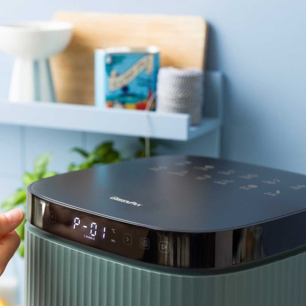 GreenPan Horkovzdušná fritéza Bistro Silhouette, 5 l, šedozelená