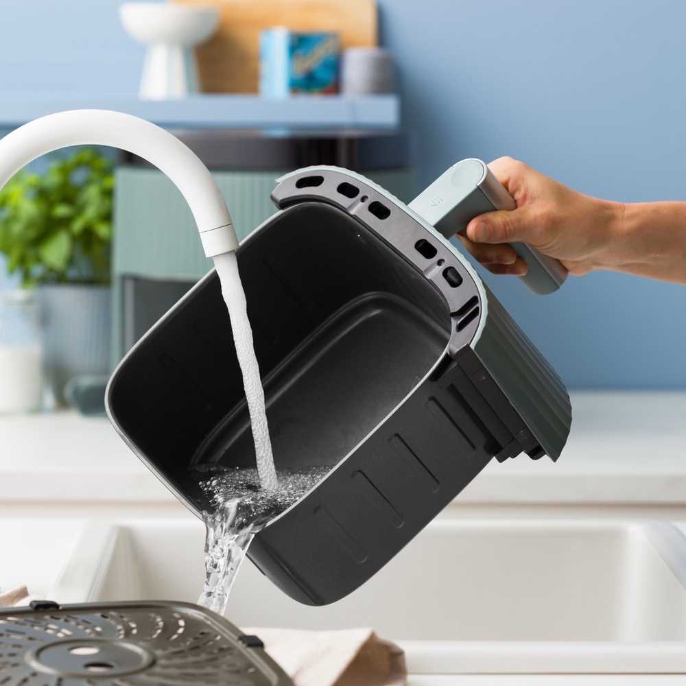 GreenPan Horkovzdušná fritéza Bistro Silhouette, 5 l, šedozelená