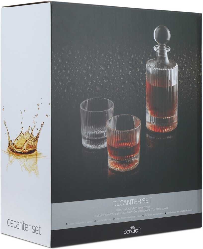 BarCraft Sada karafy a sklenic na whiskey, 3 ks