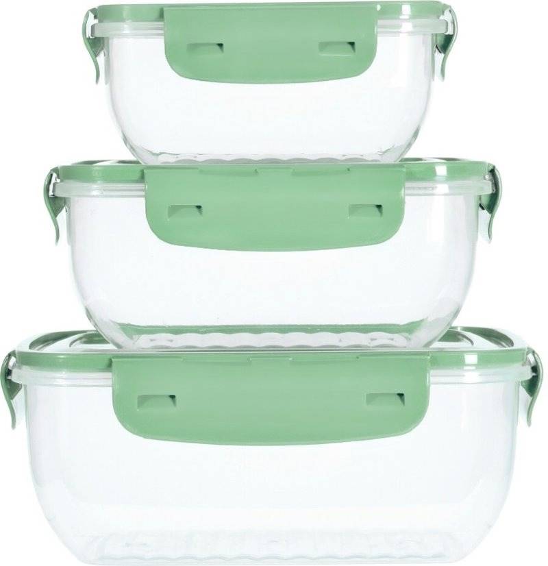 Excellent Dóza na potraviny sada 3 ks světle zelená