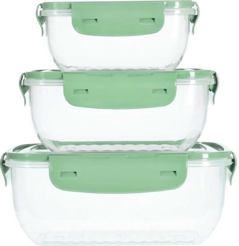 Excellent Dóza na potraviny sada 3 ks světle zelená