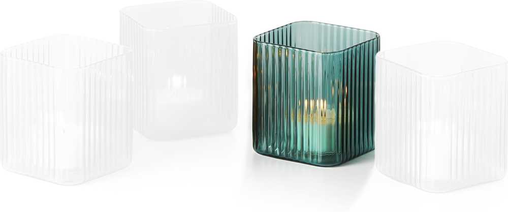 Philippi Svícen na čajovou svíčku Nouveau, modrá