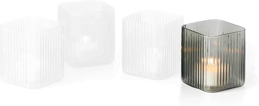 Philippi Svícen na čajovou svíčku Nouveau, šedá