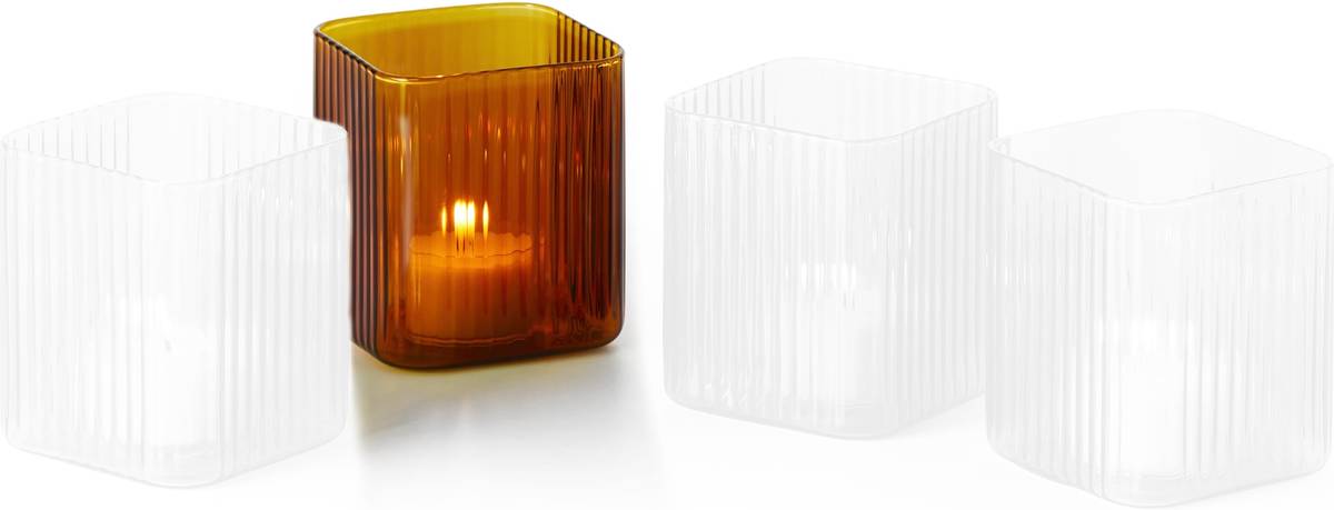 Philippi Svícen na čajovou svíčku Nouveau, oranžová