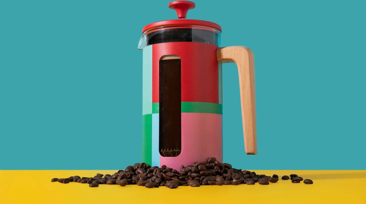 La Cafetière French Press z nerezové oceli, Utopian Lines, pro 8 šálků