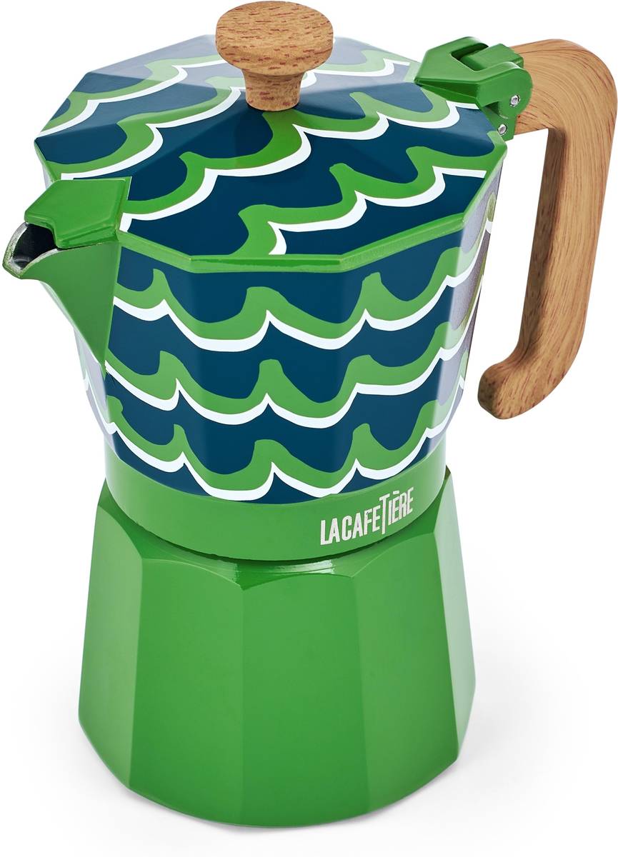 La Cafetière Moka konvička na espresso, Cyan Tides, pro 6 šálků