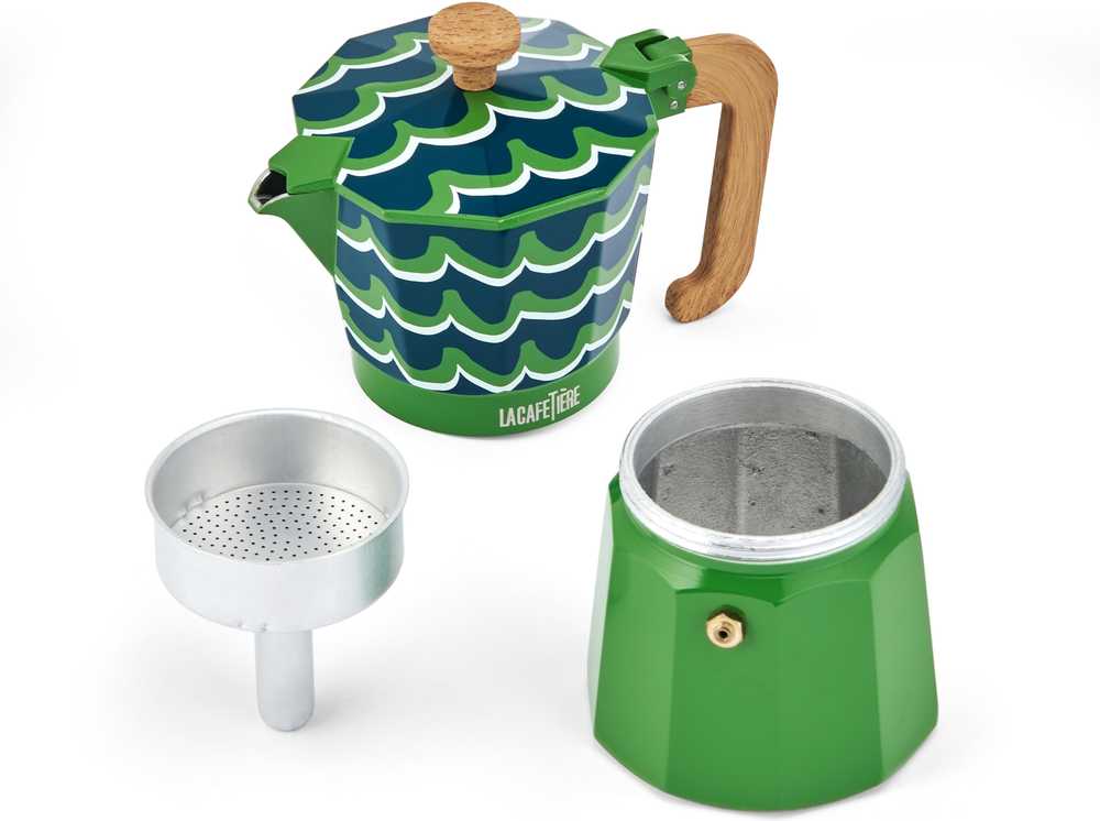 La Cafetière Moka konvička na espresso, Cyan Tides, pro 6 šálků