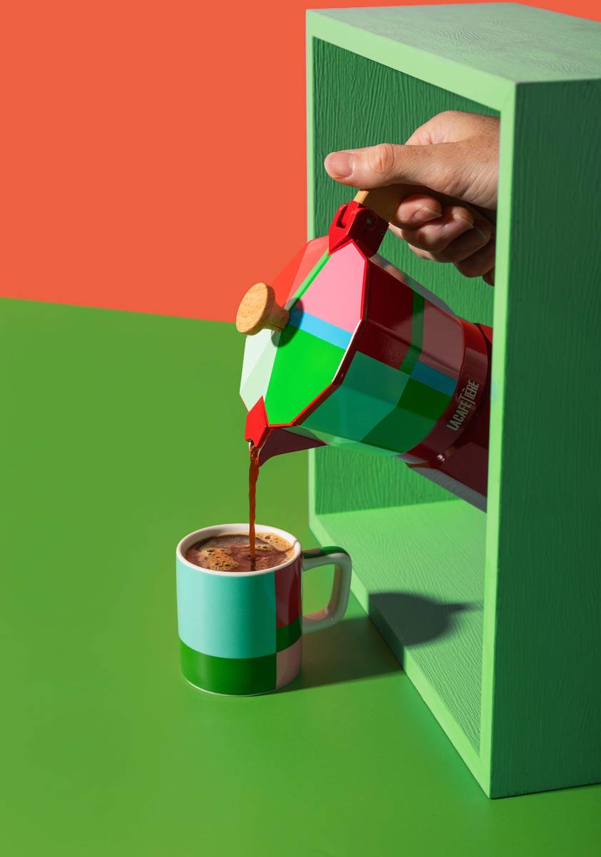 La Cafetière Moka konvička na espresso, Utopian Lines, pro 6 šálků