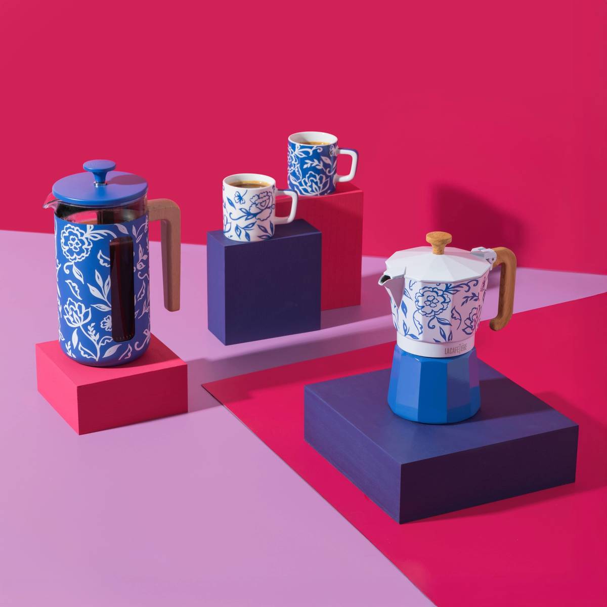 La Cafetière Hrnek na espresso, Blue Blu Fiorato