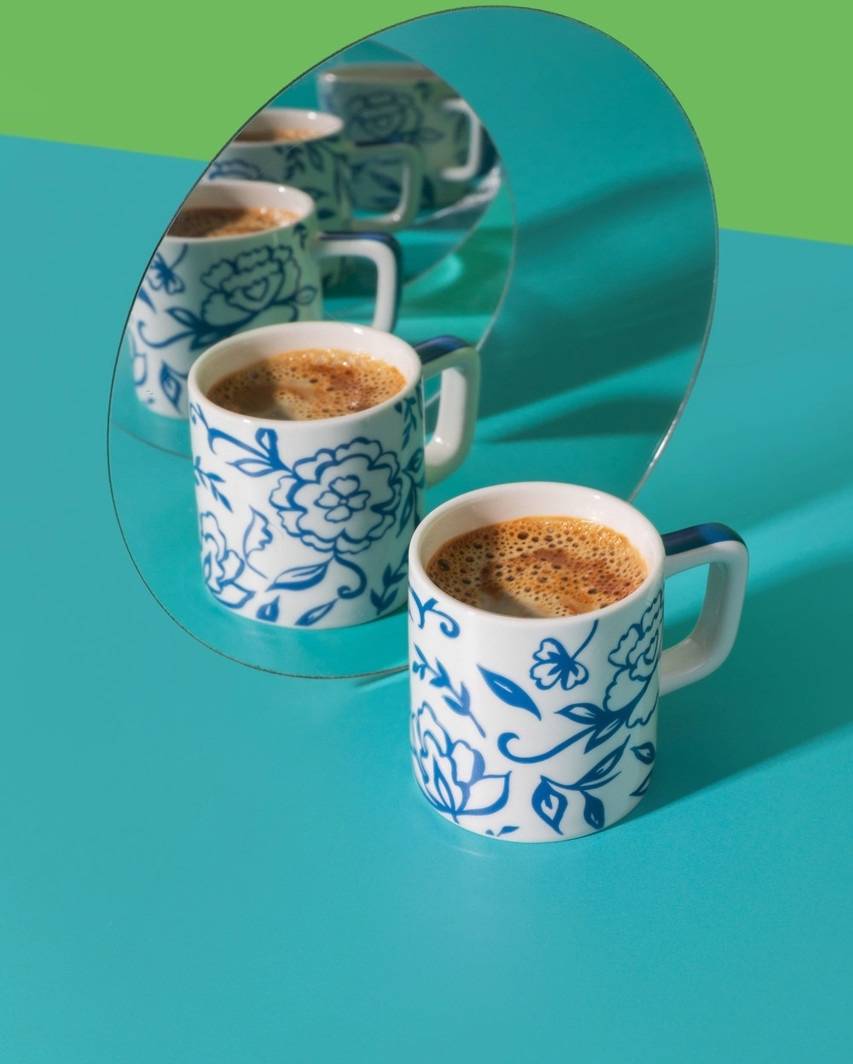 La Cafetière Hrnek na espresso, White Blu Fiorato